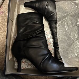 Black Leather Women's Boots